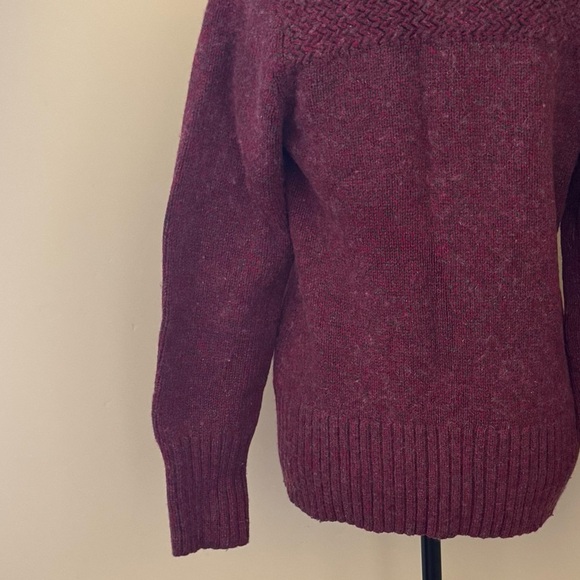 Eddie Bauer Women's‎ Knitted Open Front Wool Blend Cardigan, Burgundy Red, SZ XS - Picture 10 of 14